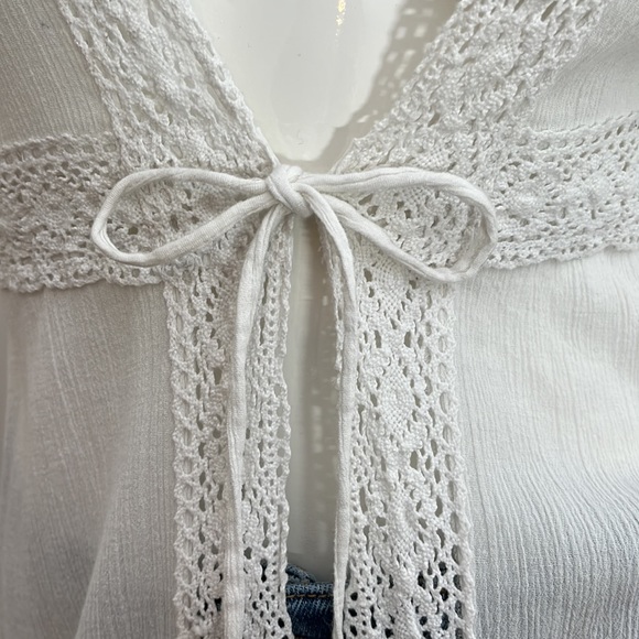 [S] La Vie En Rose AQUA White Tunic Bathing Suit Cover - Picture 2 of 5